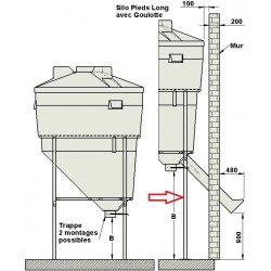 Pieds rehaussés de 900 mm pour silo 5,70 m3